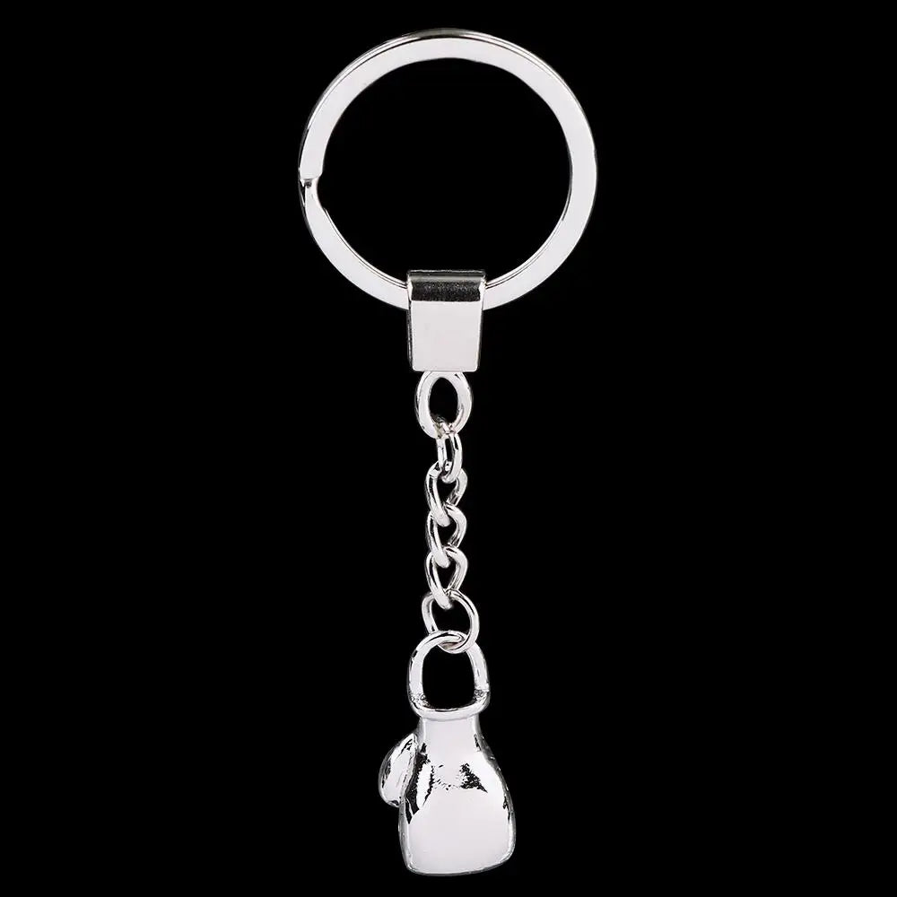Mini 1PC Cute Metal Alloy Glove Car Dreamed Gift Boxing Gloves Keychain Keyfob Key Ring Zpaxo