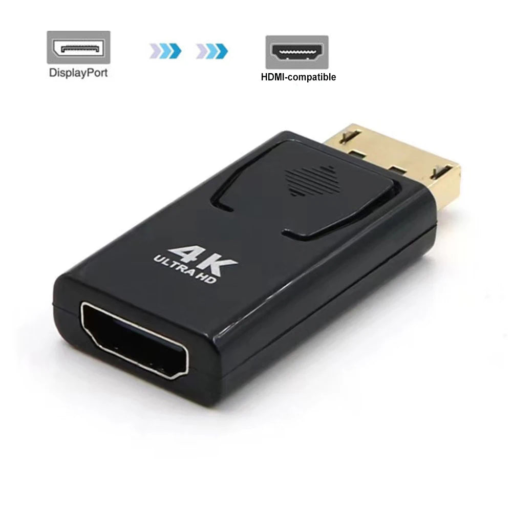 1080P 4K Display Port DP to HDMI-Compatible Male Female Adapter Converter for HDTV PC Support 4K Ultra HD Video Audio Connector Zpaxo
