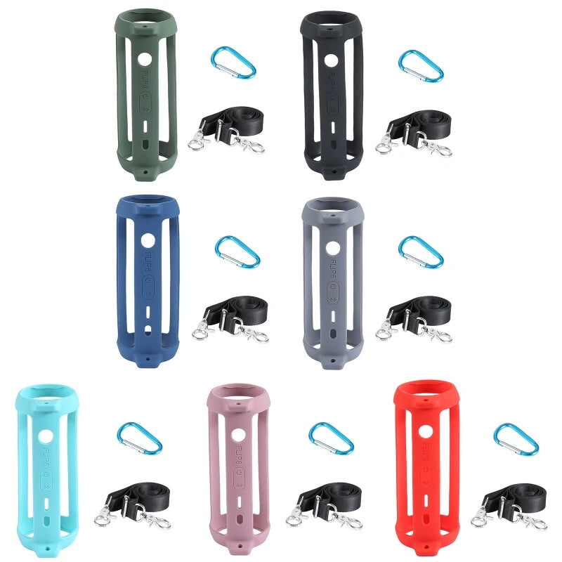 Silicone Protective Skin Cases Travel Cover Case Shoulder Strap Hook Zpaxo