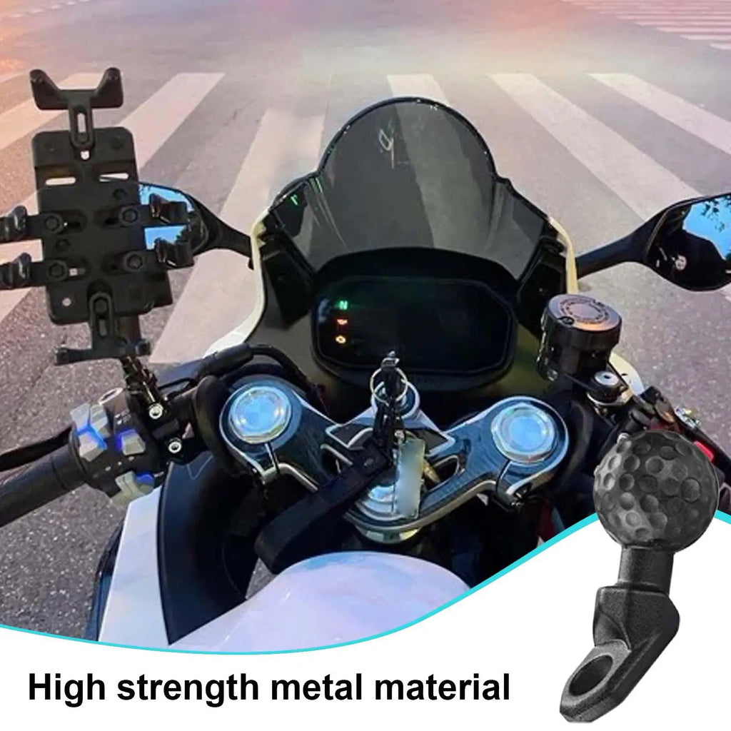 Angled Head Adapter Ball Base Angled Shock Absorbing Sturdy Alloy Ball Base Motorcycle Phone Holder Cycling Accessories for Bike Zpaxo