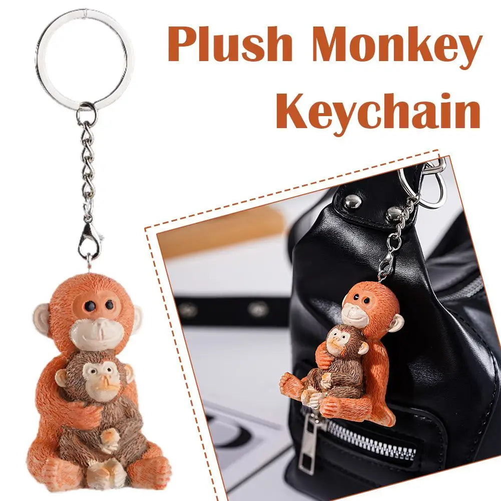 Punch The Monkey Keychain – Cute Animal Bag Charm & Key Ring Animal Keychain Charm Zpaxo