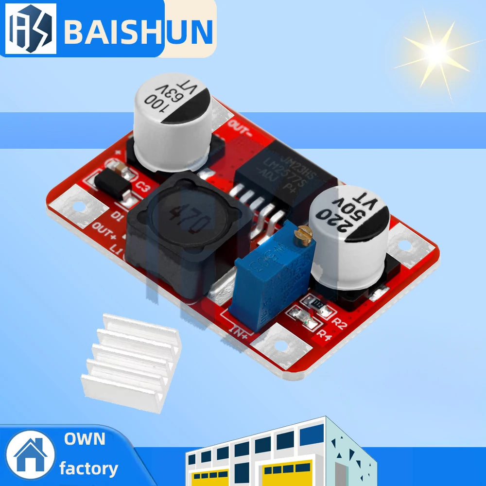 1 LM2577 Voltage Booster Plate DC-DC Boost Module Input 3 5-35V 3A Zpaxo