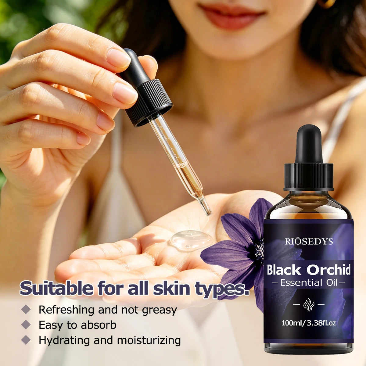 Black Orchid ESSENTIAL OIL Moisturizing Nourishing Massage Suitable Zpaxo