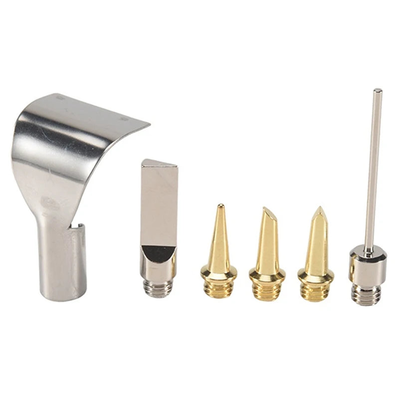 5/6Pcs Replacement Copper Tips Nozzle Kit For Hs-1115K / Mt-100 Aerated Flame Butane Gas Soldering Iron Cordless Welding Tool Zpaxo 6pcs