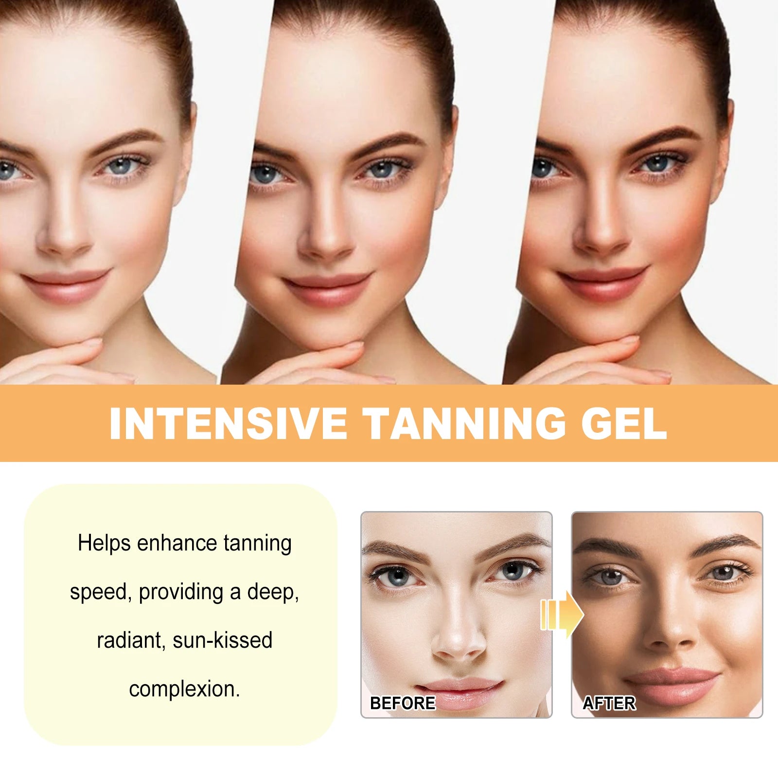 Hoygi Tanning Gel Natural Sunless Tan Fast Drying Hydrating Lightweight Non-Sticky Streak Free Long Lasting All Skin Tones Zpaxo