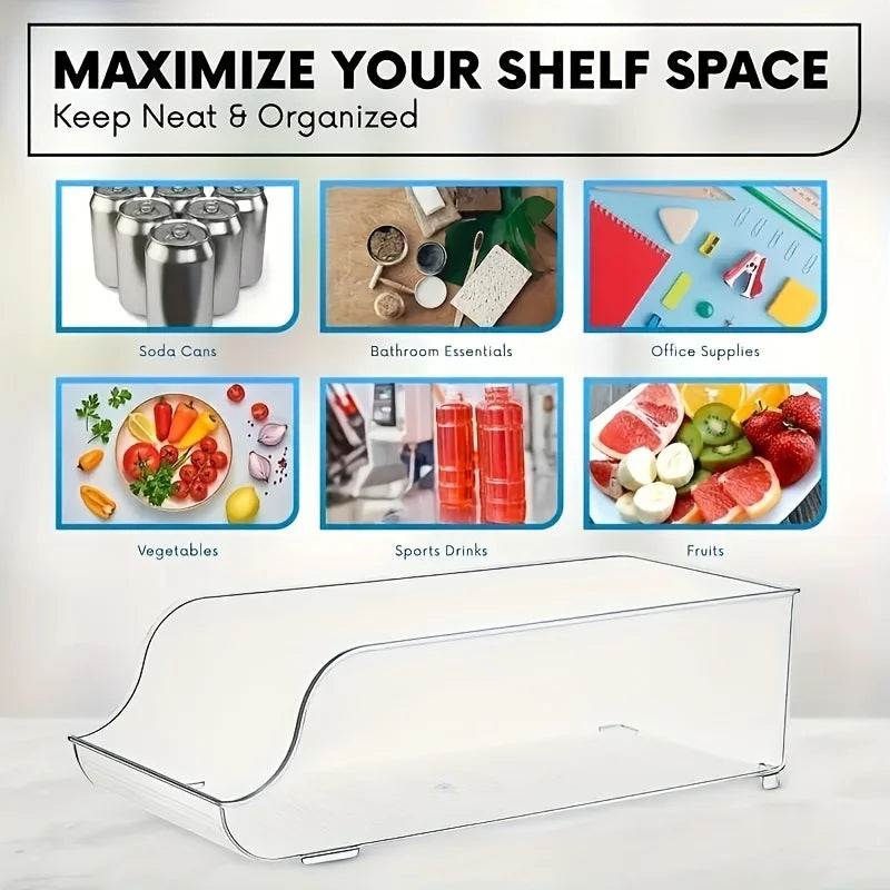 Household Refrigerator Storage Box Kitchen Large Capacity Stacked