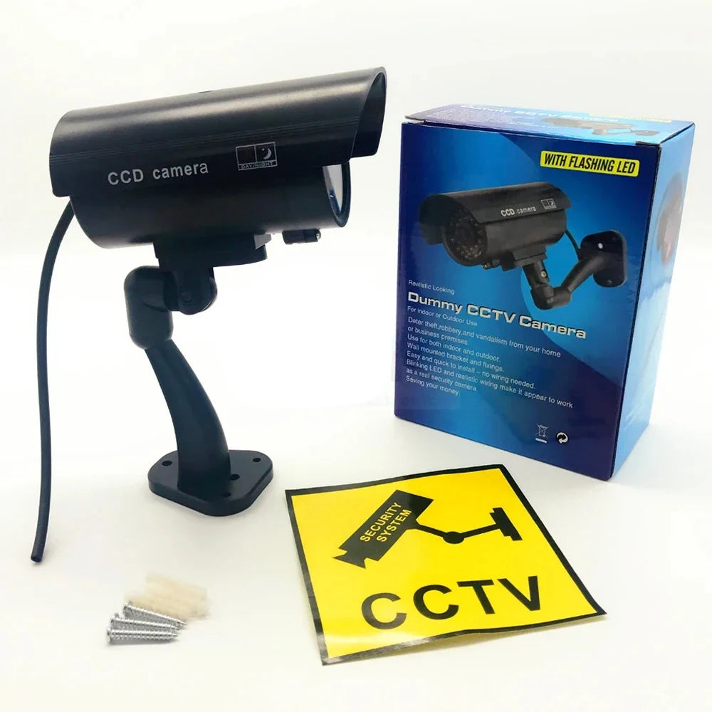 Simulation Fake Bullet Camera Dummy Cameras Outdoor LED Light Monitor Zpaxo