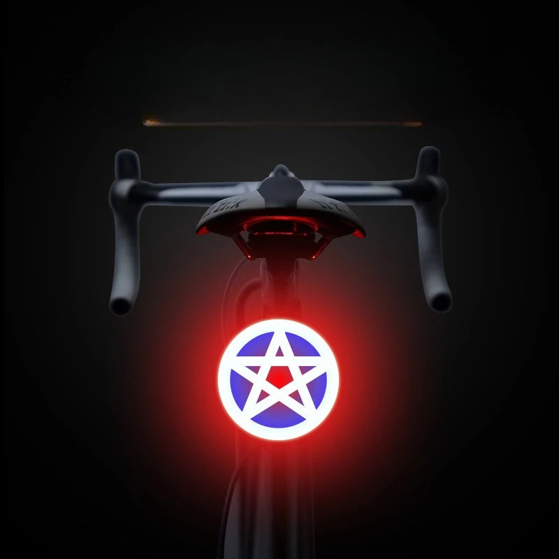 Creative Bicycle Taillights USB Charging Mountain Lights Night Road Bike Riding Equipment Accessories High Brightness Taillights Zpaxo