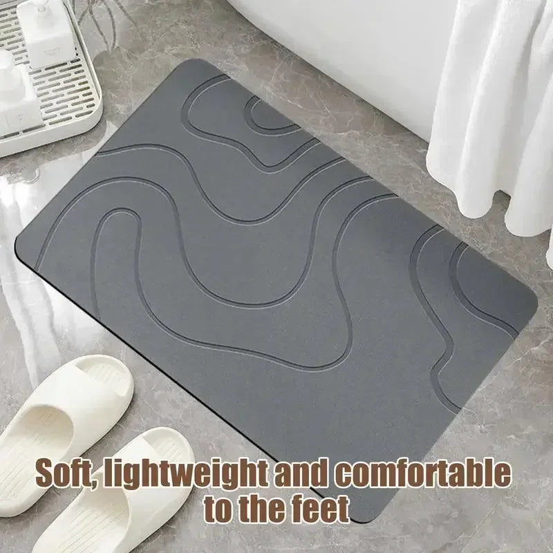 New Diatomite Bath Mat Non-slip Bathroom Rug Water Absorption Quick Drying Bathtub Floor Mats Shower Room Entrance Doormat Zpaxo