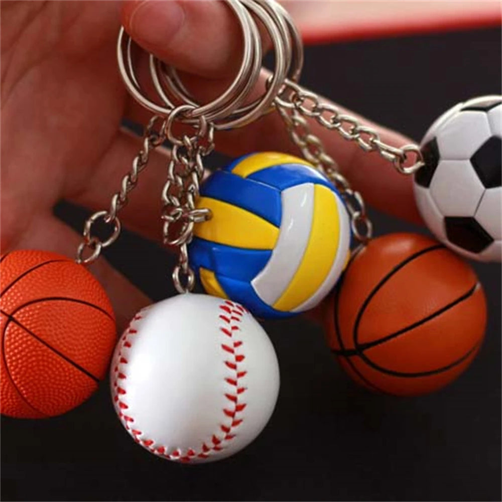 Volleyball Car Accessories Car Pendant Soccer Fun Keychains Key Ring Ball KeyChain Key Holder Bag Pendant Zpaxo
