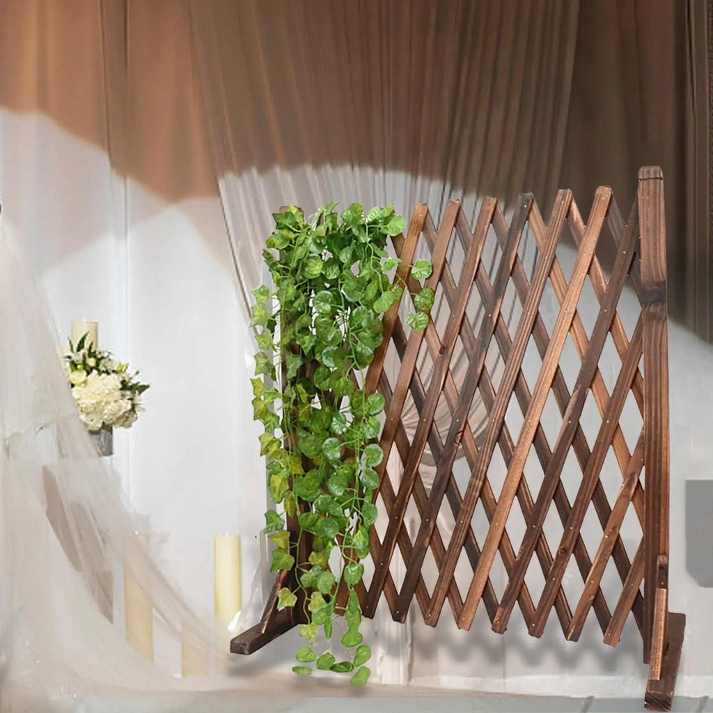 Expandable Wood Fence Photo Background Extendable Trellis Lattice Zpaxo