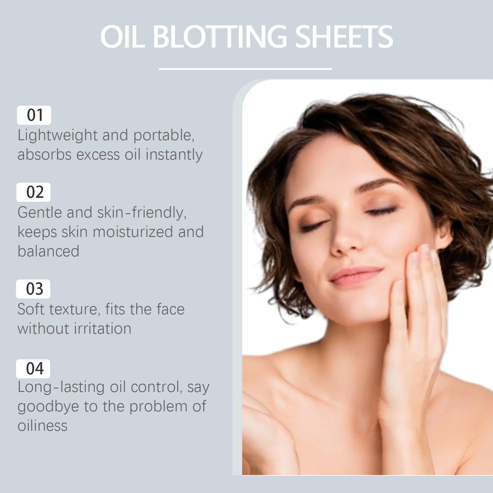 100pcs Bamboo Charcoal Oil Blotting Sheets – Oily Skin Oil Blotting Sheets Zpaxo