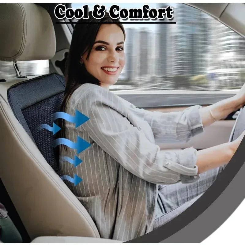 12V/24V Car Ventilated Seat Cushion with Fan Cooling | Universal