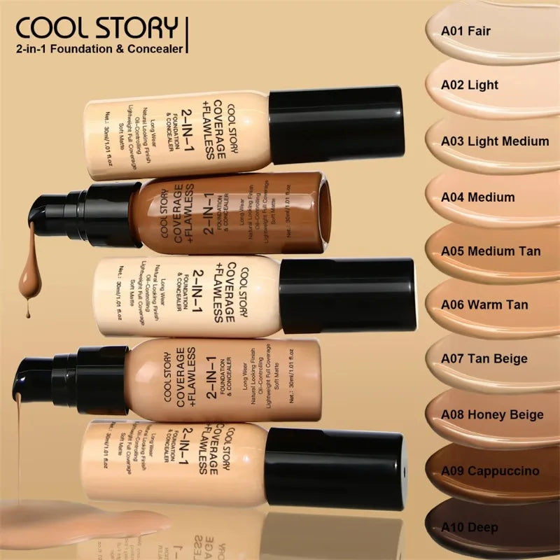 10 Colors Face Foundation Lasting Moisturizing Matte BB Cream Liquid