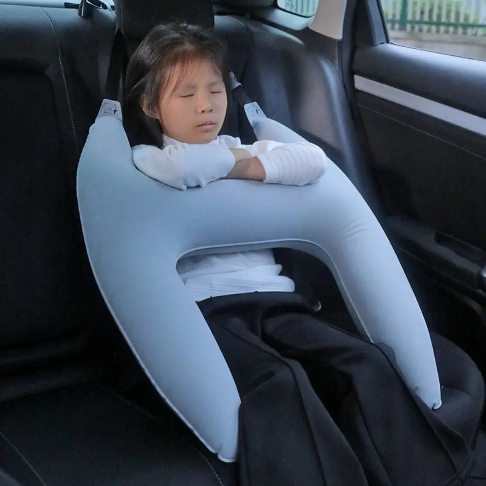 Self Inflatable Car Sleeping Pillow for Kids Head Support Portable Air Cushion Pillow H-Shape X-Shape Comfortable Zpaxo