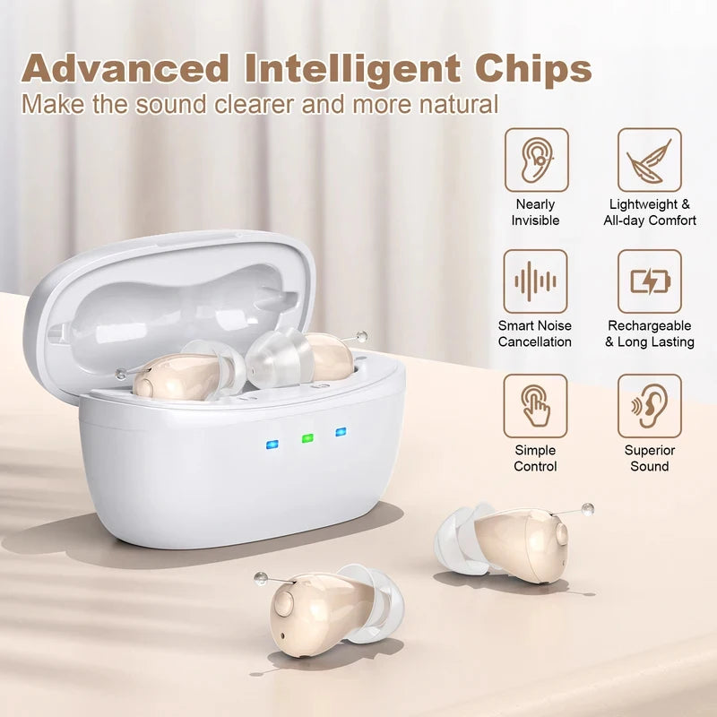 OTC Hearing Amplifiers Earbuds Intelligent Noise Reduction Sound