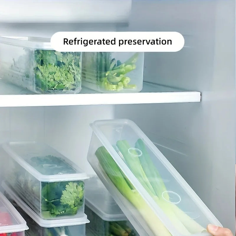 Long Rectangular Food Storage Containers Plastic Reusable