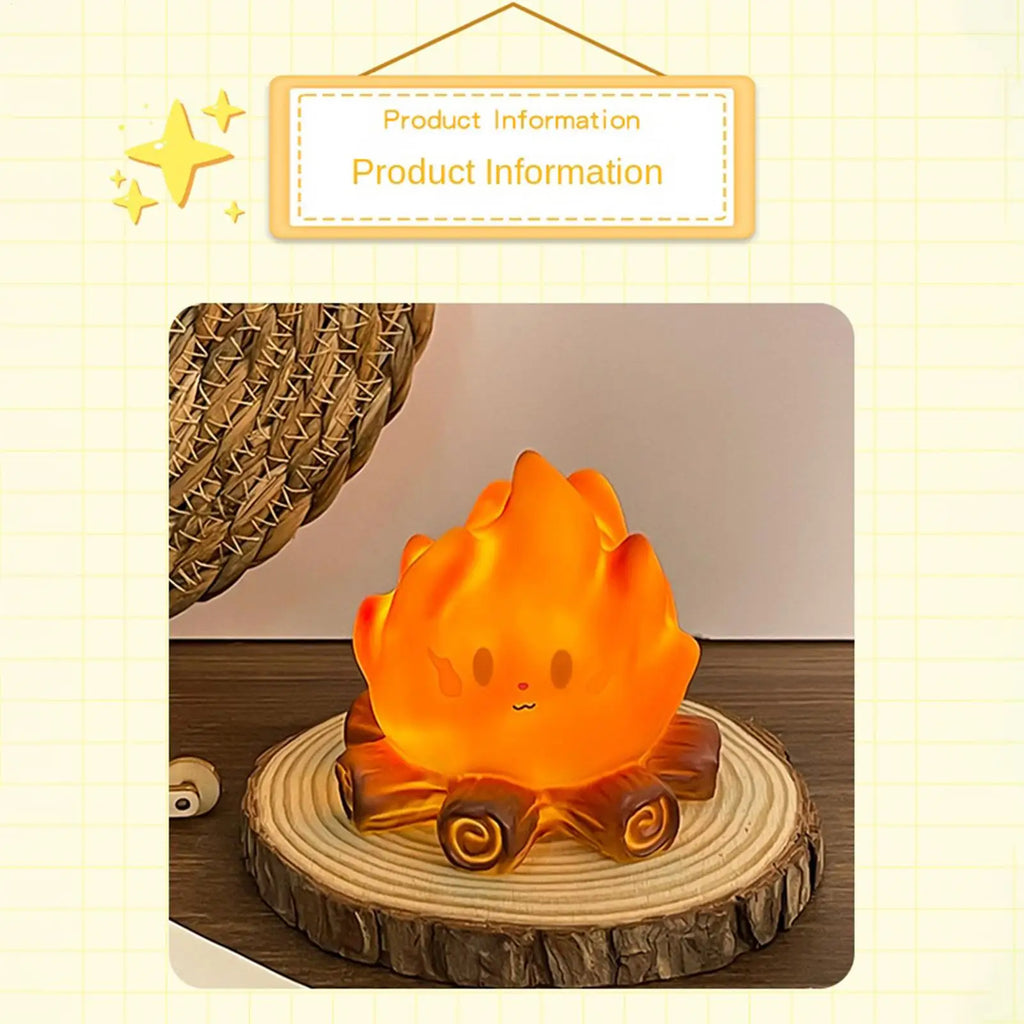 Campfire Night Light Tabletop Lighting Nursery Flame Lights Kids