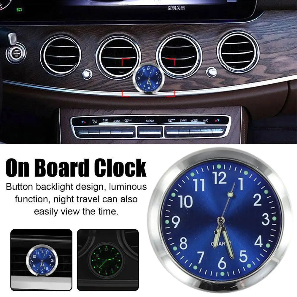 1Pcs Mini Universal Car Clock Luminous Auto Ornament Internal Stick-On Waterproof Mini Watch Car Quartz Clock Car Accessories Zpaxo