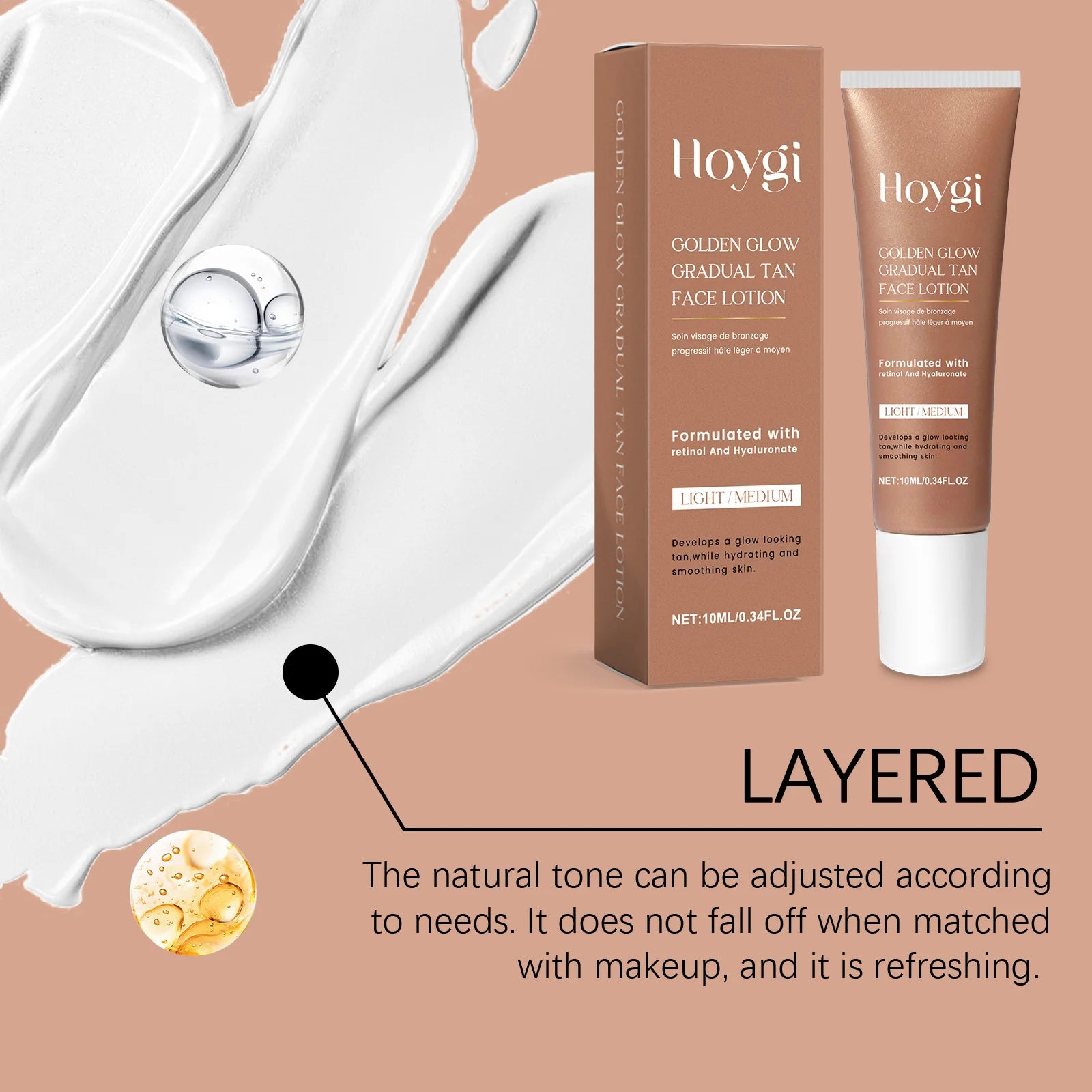Self-Tanning Lotion Sunless Self Tanner for Face Body Waterproof Long-Lasting Glow Body Bronzer Even Skin Tone Bronzing Lotion Zpaxo