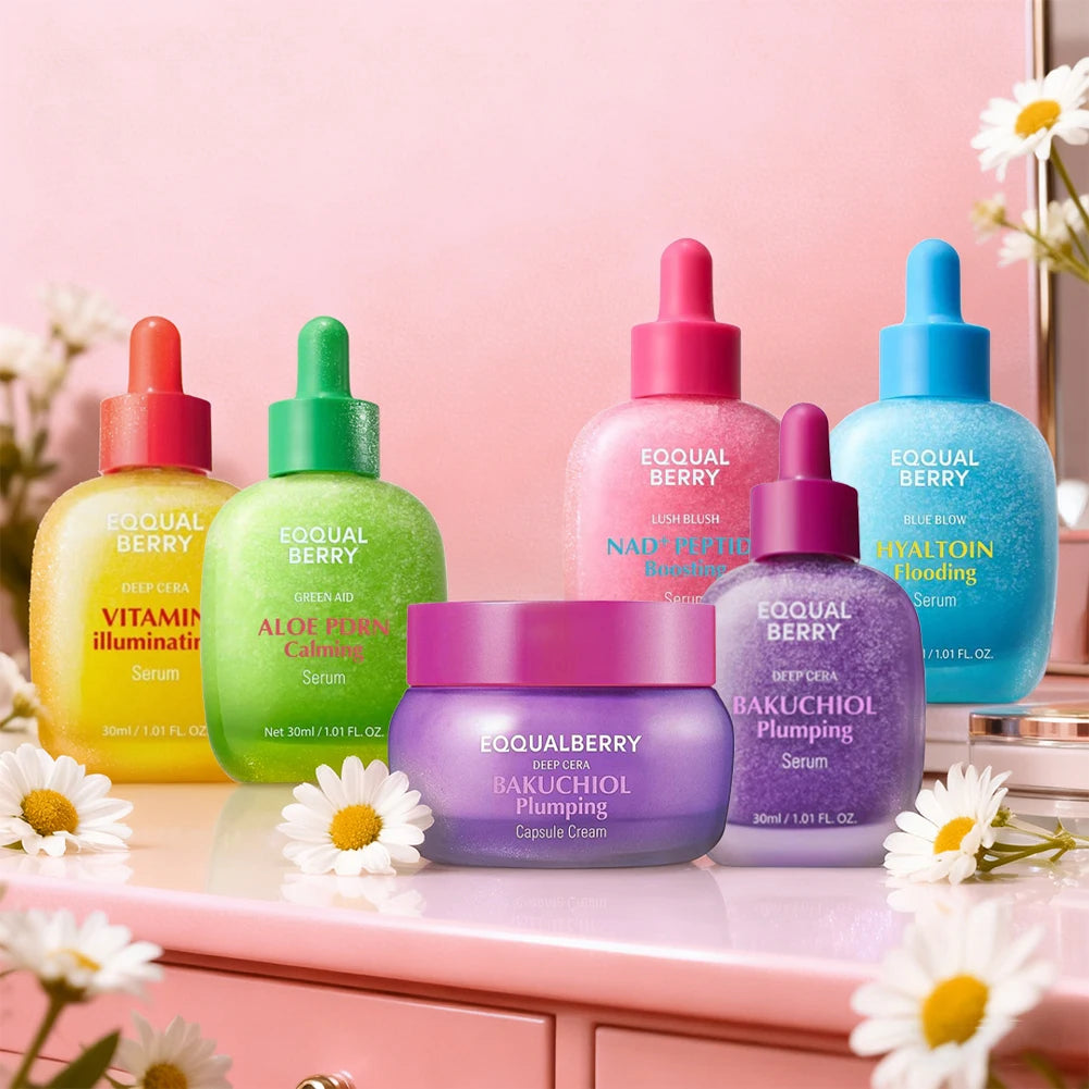 Bakuchiol Plumping Serum with Ceramide & Peptides 30ml | EQQUALBERRY Facial Serum Zpaxo