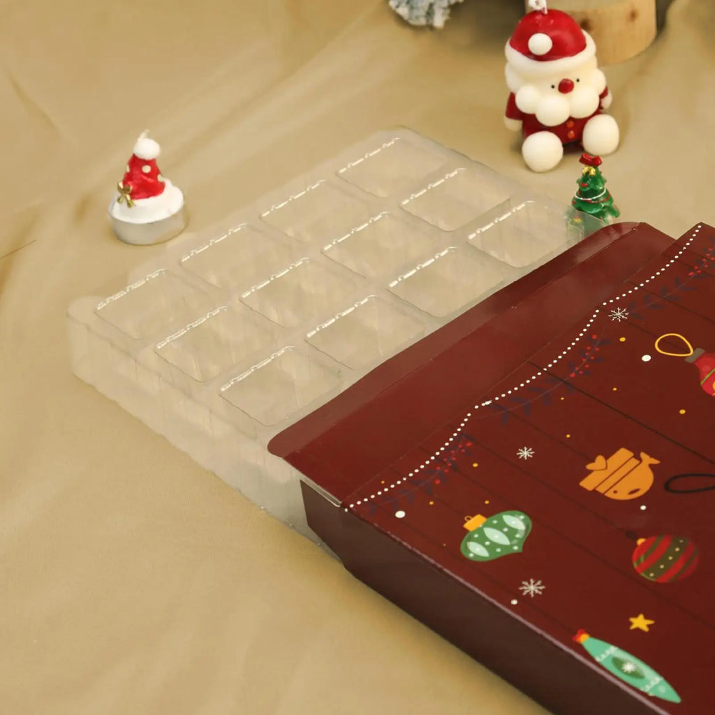 Refillable Christmas Advent Calendar Box 24 Days Countdown Reusable