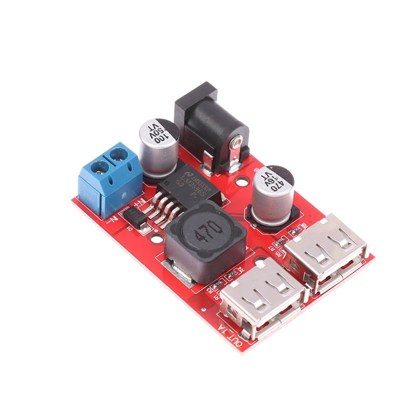 DC 9V 12V 24V 36V 5V 3A Double USB Charge DC-DC Step-down Converter Zpaxo