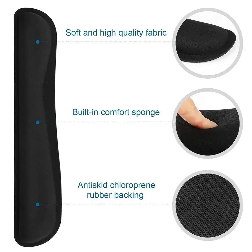 Keyboard Wrist Rest Pad Mouse Pad Memory Foam Superfine Fibre For Typist Office Computer Gaming Keyboard Raised Platform Hands Zpaxo