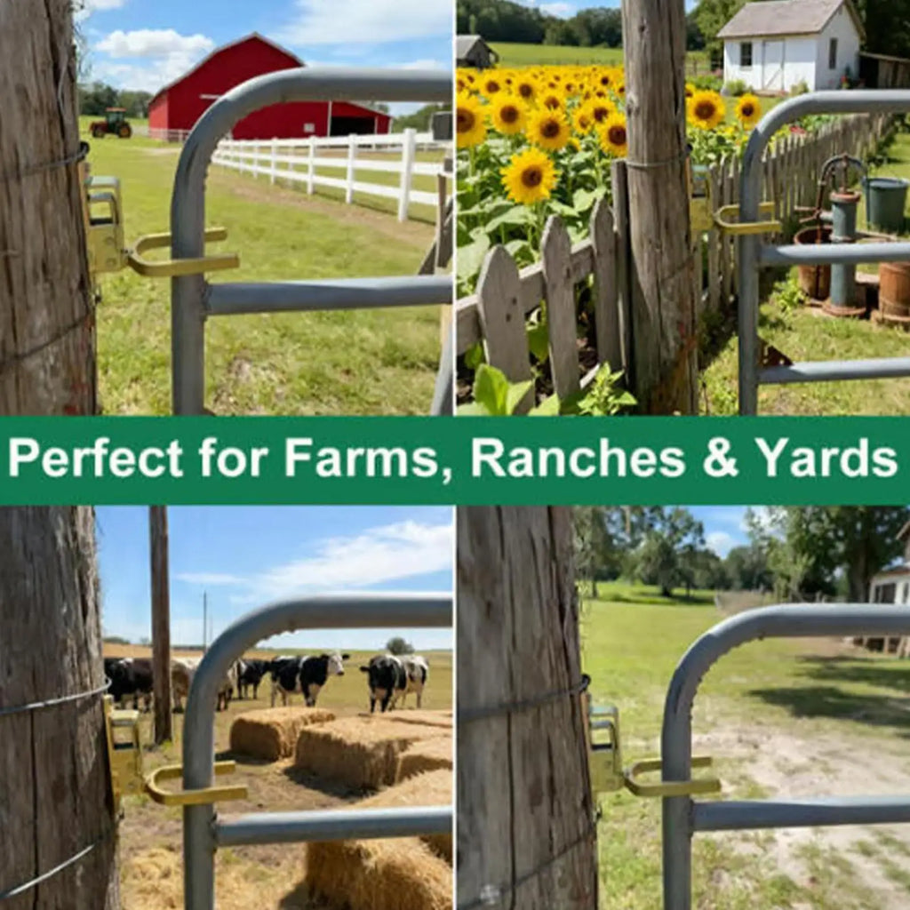 Self Closing Heavy Duty Spring Loaded Gate Latch Lock Farm Ranch Shed