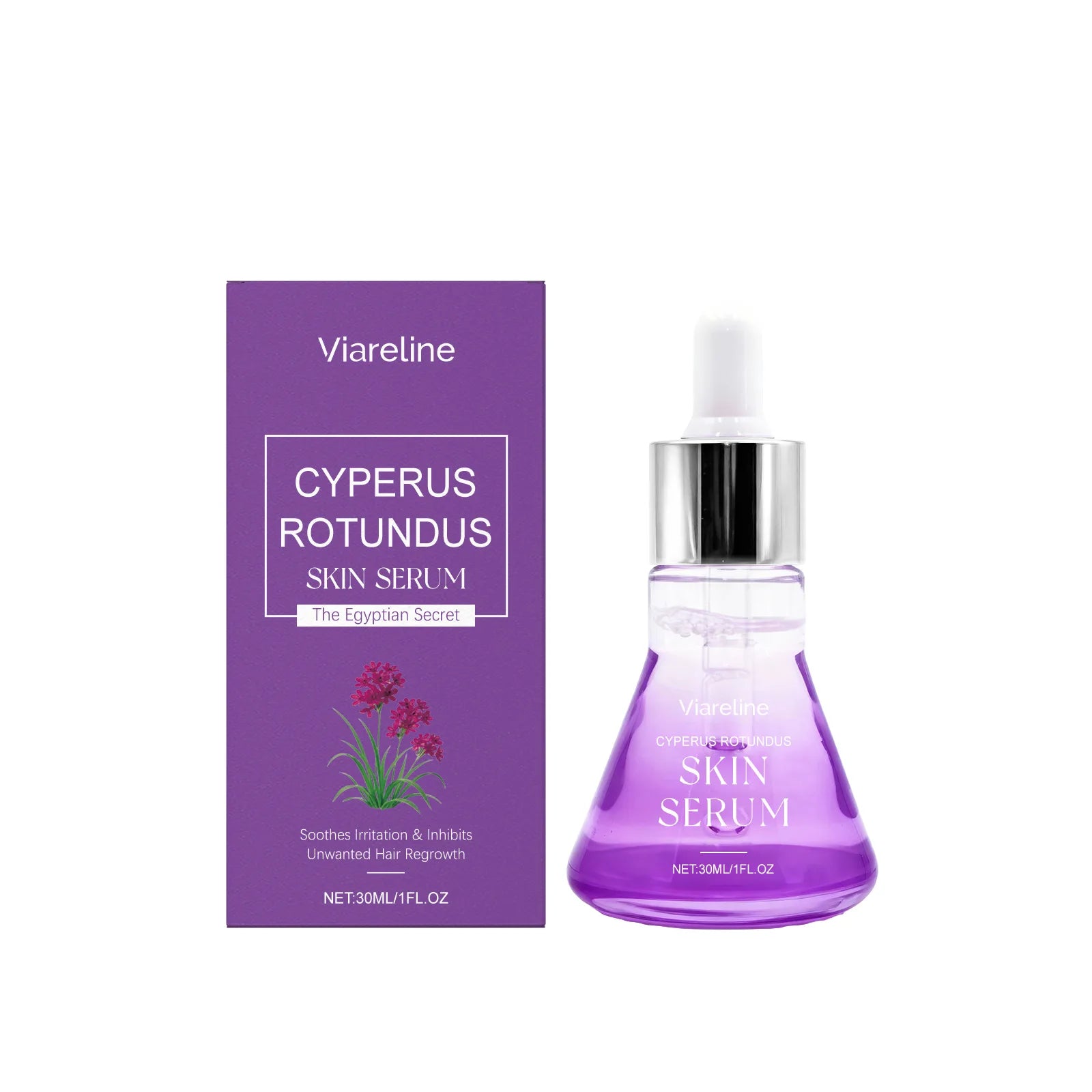 Cyperus Rotundus Hair Growth Inhibitor Serum | Viareline 30ml Hair Growth Inhibitor Zpaxo 30ml boxed