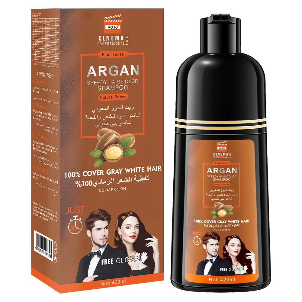 420ml Hair Dye,3-in-1 Hair Dye Shampoo Rapid Hair,Cleansing & Moisturising,Smoothing Black Hair Coloring Shampoo,Hair Care Zpaxo