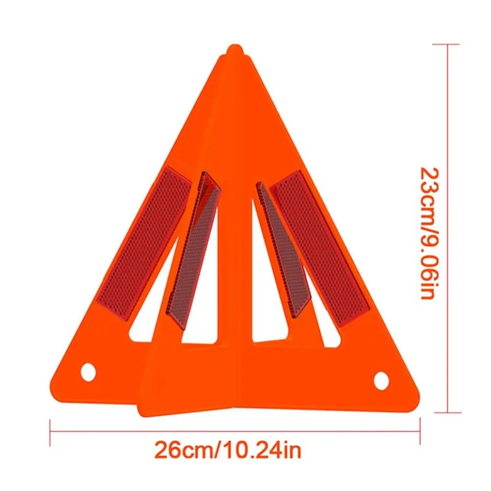 Reflective Car Emergency Warning Triangle Safety Cars Stop Sign Stand Zpaxo