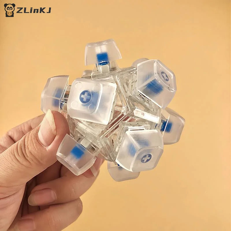 ▶1PCS Stress Reliever 12 Key Flashing Light Stress Relieving Keyboard Ball Fingertip Pressing Gift Toy Zpaxo