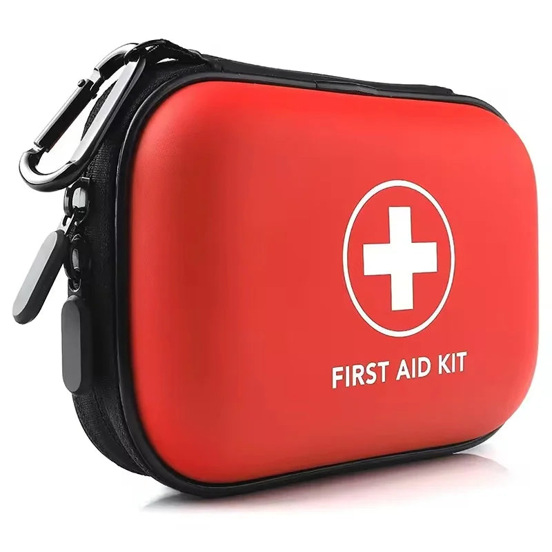 Portable First Aid Kit Hard Shell Case With Carabiner Clip Compact Emergency Medical Storage Case For Home Outdoor Travel Car Zpaxo