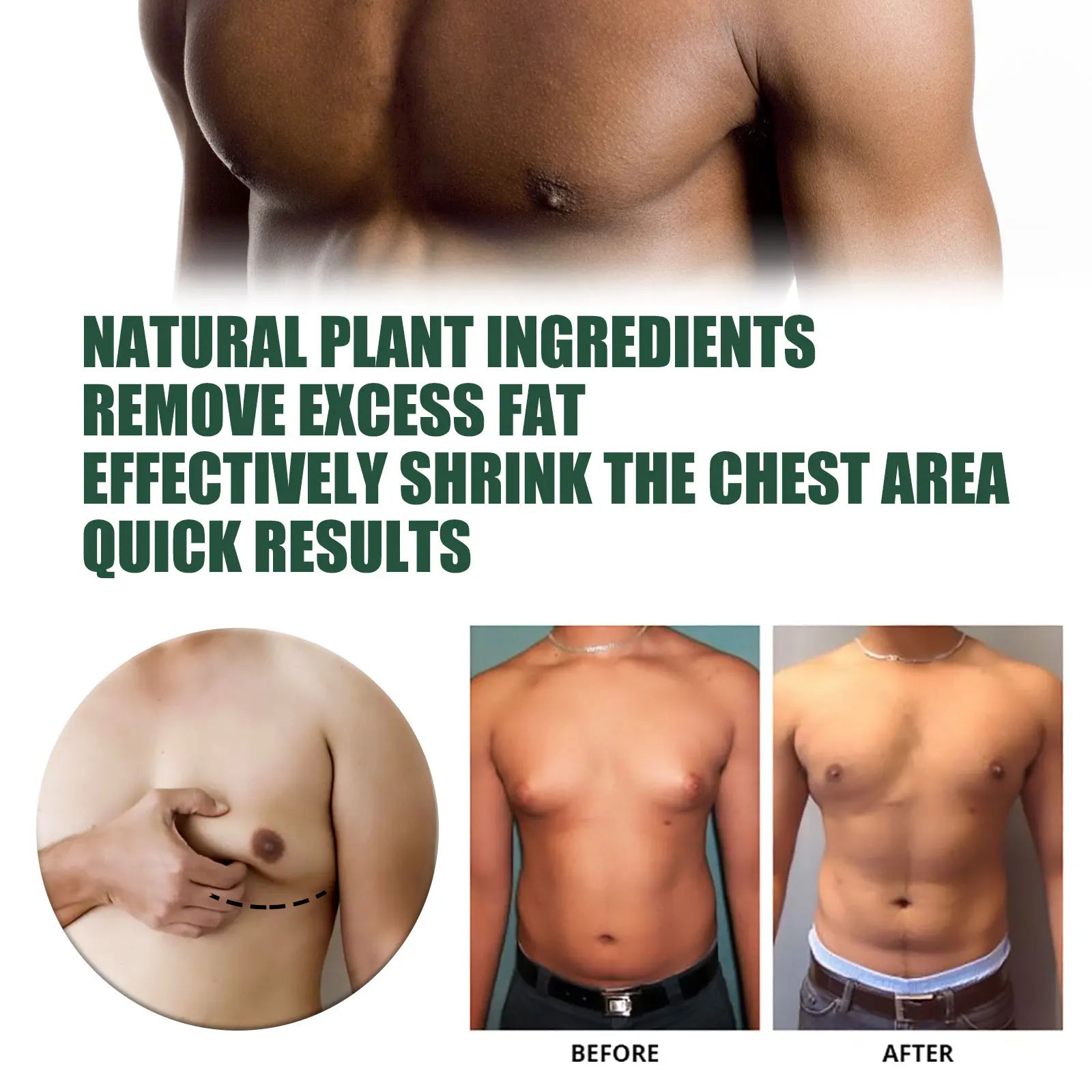 Chest Massage Cream, Gentle & Refreshing Daily Skin Nourishing Cream for Men, Lightweight Non-Greasy Formula Zpaxo