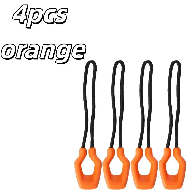 4pcs Stylish Zipper Pulls – Durable Extensions for Bags & Jackets, Handy Replacement Accessories Zpaxo 4pcs orange