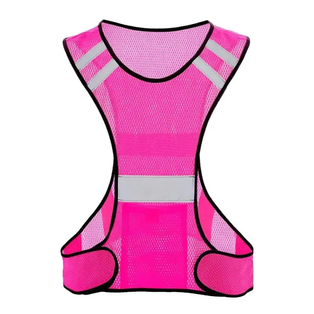 Visibility Reflective Safety Vest Breathable Fashion Motorcycle Zpaxo pink