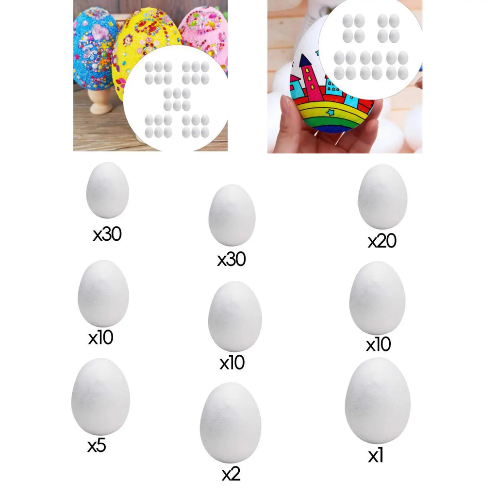 White Foam Eggs for Easter Crafts, DIY & School Projects Foam Craft Eggs Zpaxo