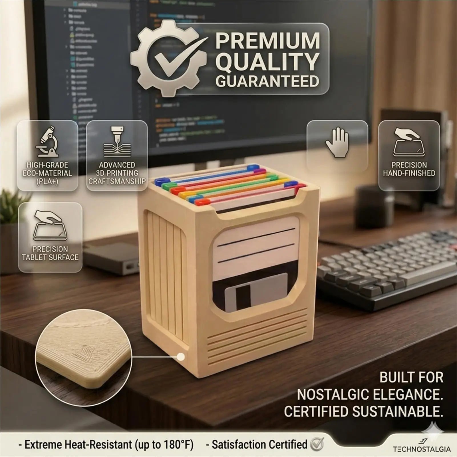 Retro Tech Coaster Holder Set Retro Aesthetic Storage Rack Drink Coasters Set for Computer Desk Office Home Bedroom Dorm Zpaxo
