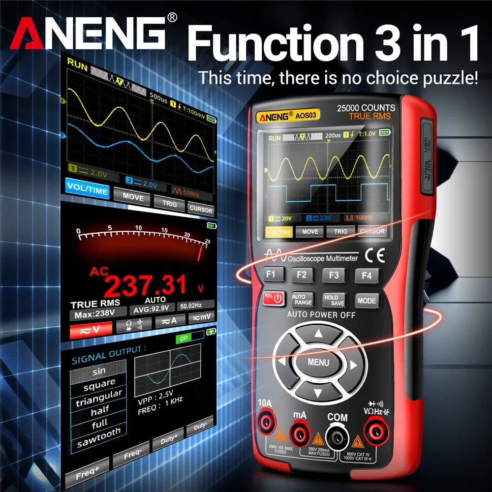 ANENG AOS03 280MS S 50MHz Analog Transistor Bandwidth Waveform Test