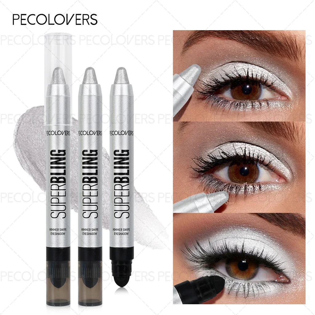 Long-lasting Pearlescent Eye Shadow Stick Shimmer Pigment Blue Purple Colorful Eyeshadow Pencil Colorful Eye Makeup Zpaxo