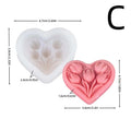 3D Tulip Heart Silicone Mold – Candle, Soap & Resin DIY Silicone Craft Mold Zpaxo C