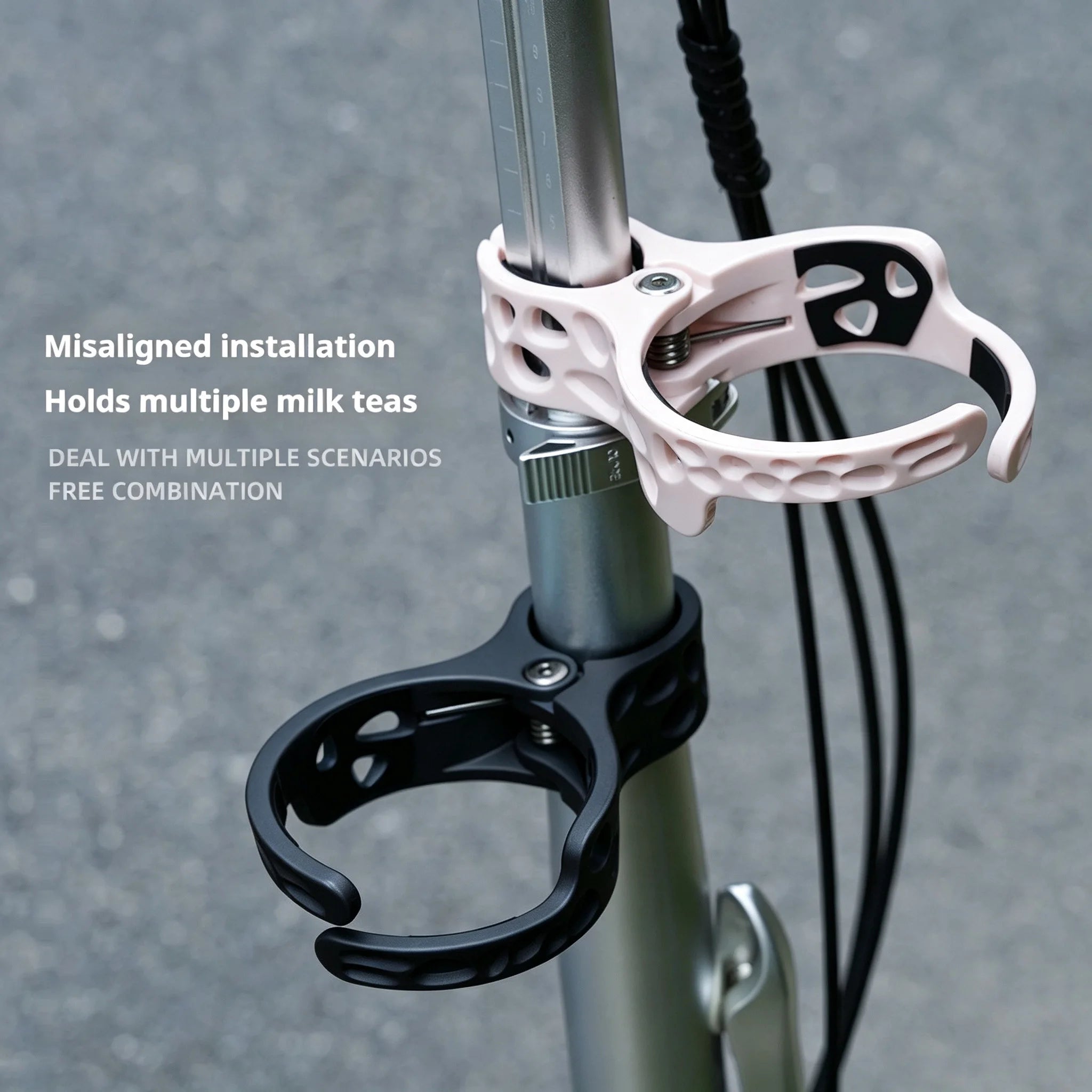 New No Punching Bicycle Beverage Cup Standuniversal Beverage Cup Holder Clamping Design Suitable Folding MTB Cycling Road Bike Zpaxo