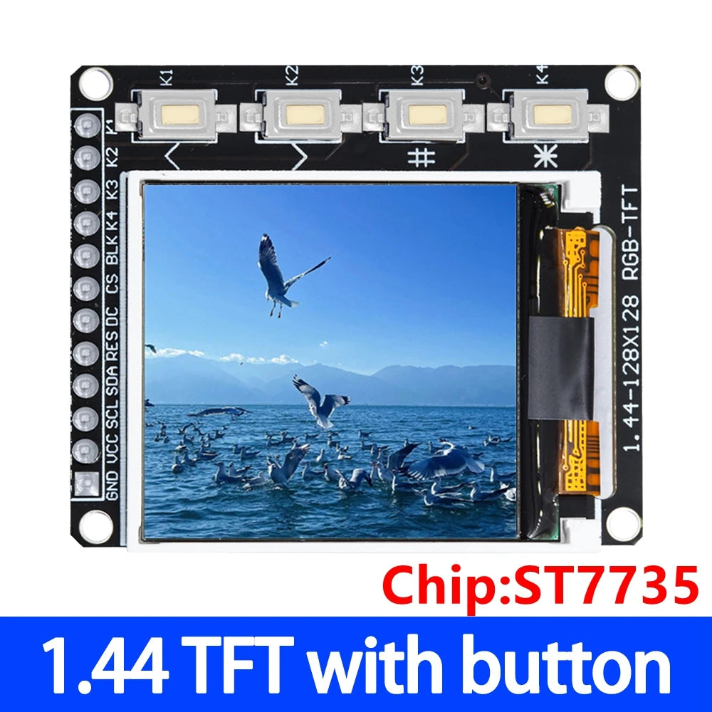0 96 1 3 44 8 TFT Display LCD ST7735 4p Button Arduino Zpaxo 1.44 TFT with 4key
