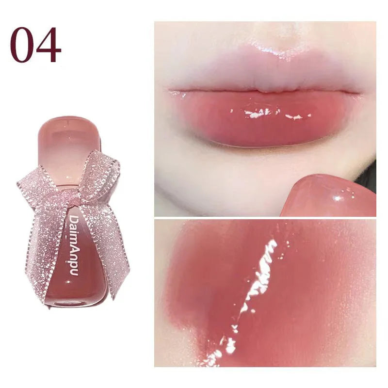Sweet Lip Gloss Jelly Lip Glaze Moisturizing Lip Tint Mirror Waterproof Non-stick Cup Solid Makeup LipOil Lipstick Cosmetic Zpaxo 04
