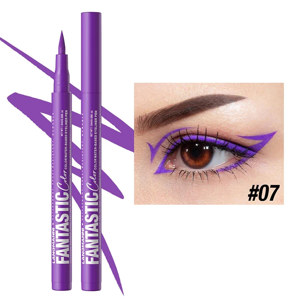 Matte Pink Eyeliner Pencil Easy-to-pigment Fantastic Liquid Pen Zpaxo 07