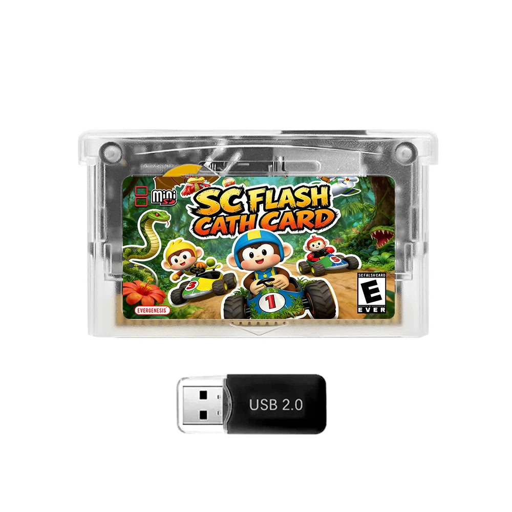 5000 in 1 Retro Games Cartridge New SCFW V2.0 GBA Flash Card with 8G TF Card RTC Flash for GBA/GBA SP/NDS Handheld Game Console Zpaxo White No Card