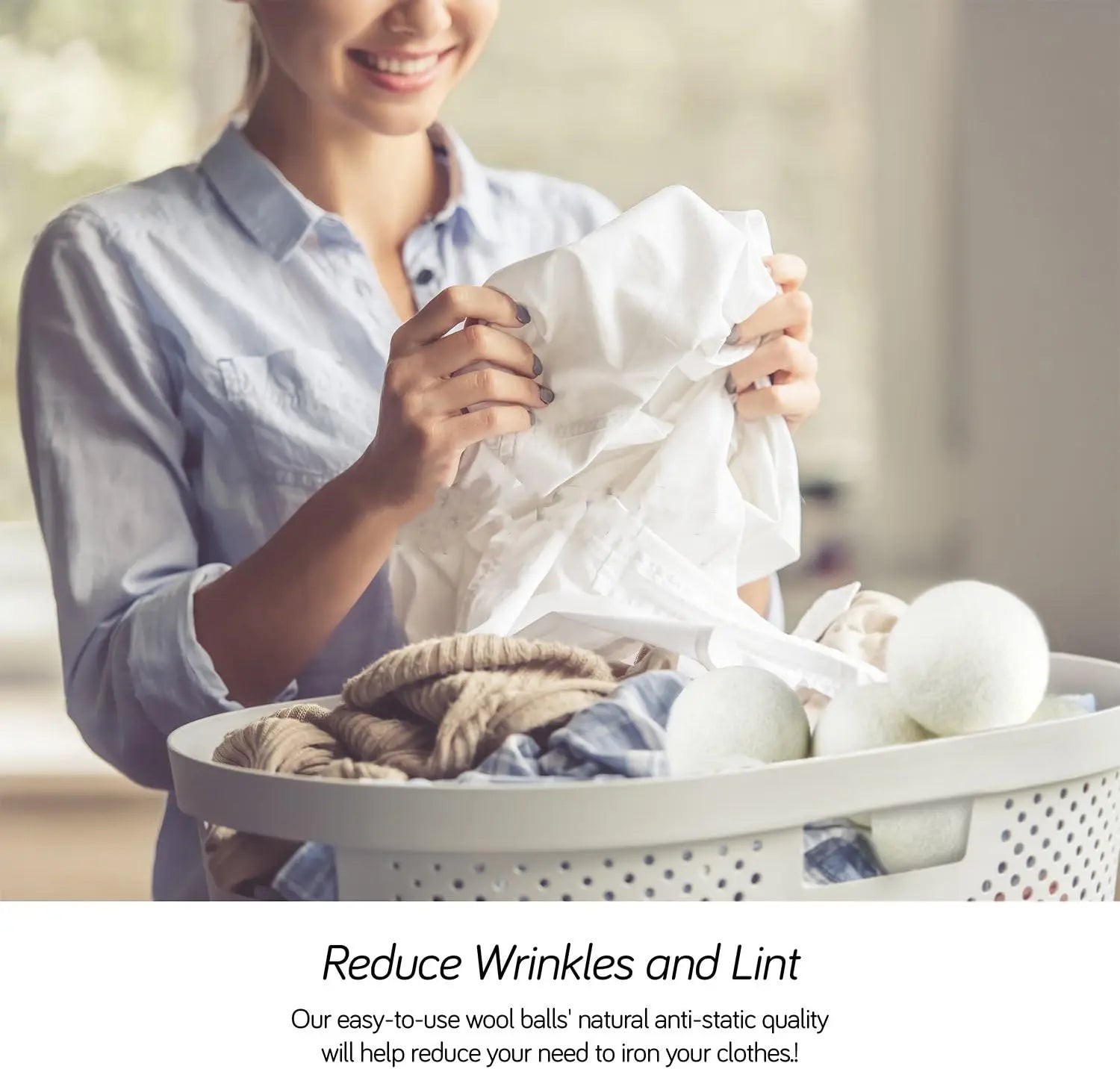 Reusable Wool Dryer Balls – Reduce Static & Drying Time (3/6/9 Pack)