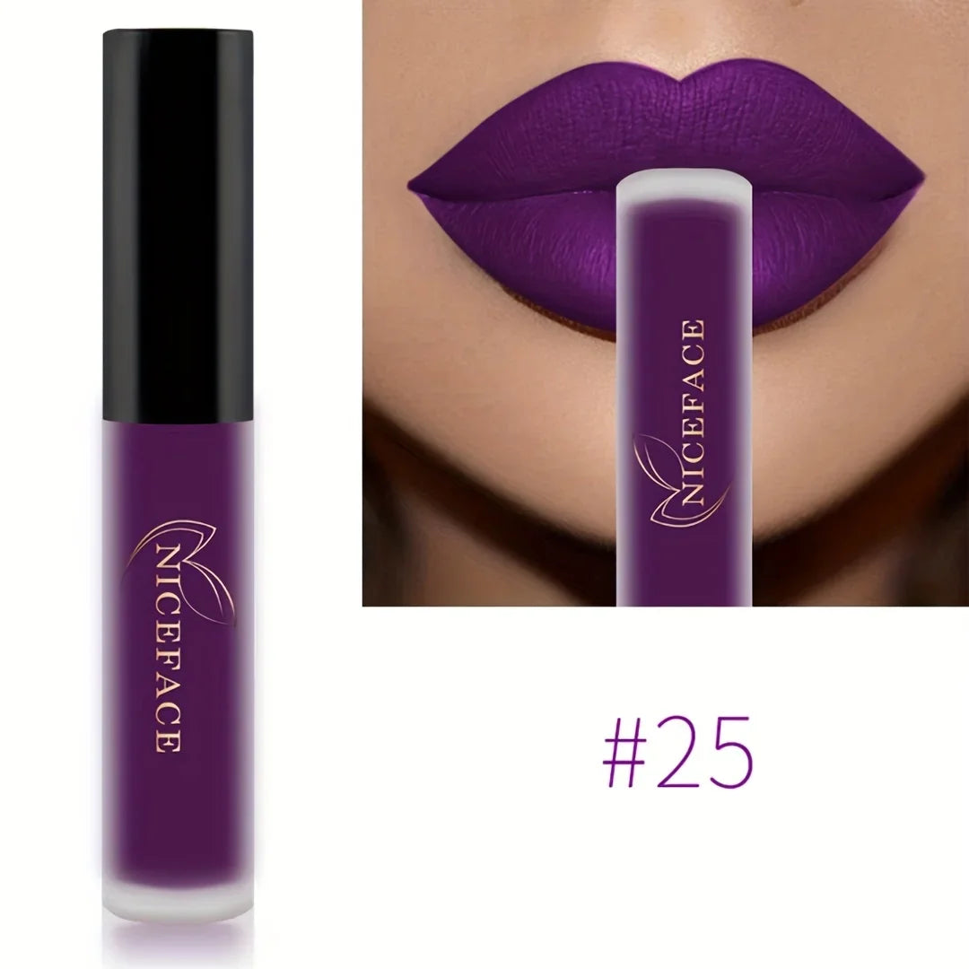 20 Colors Optional, High Pigmented Matte Velvet Lip Glaze - Long-Lasting, Smudge-Proof, Non-Moisturizing Liquid Lipstick 1pc Zpaxo 25