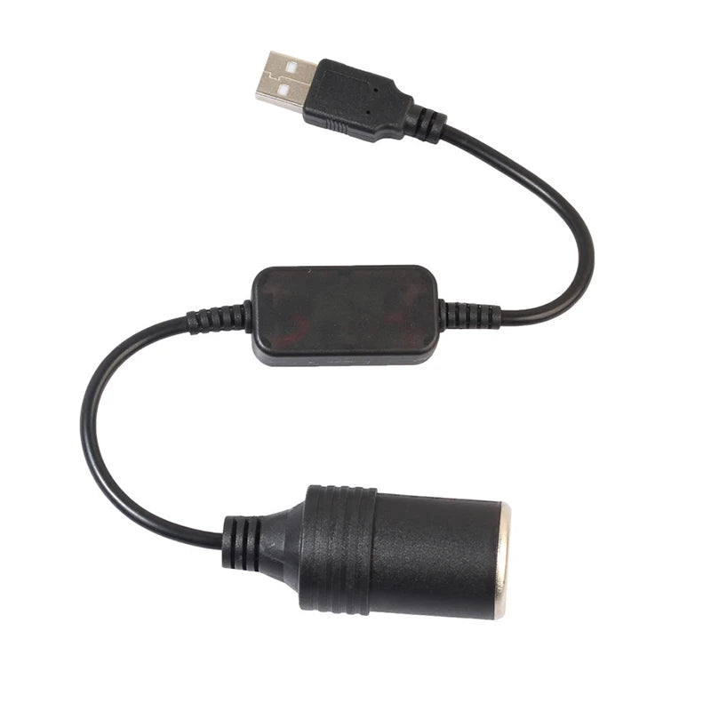 5V to 12V USB Car Cigarette Lighter Socket Adapter